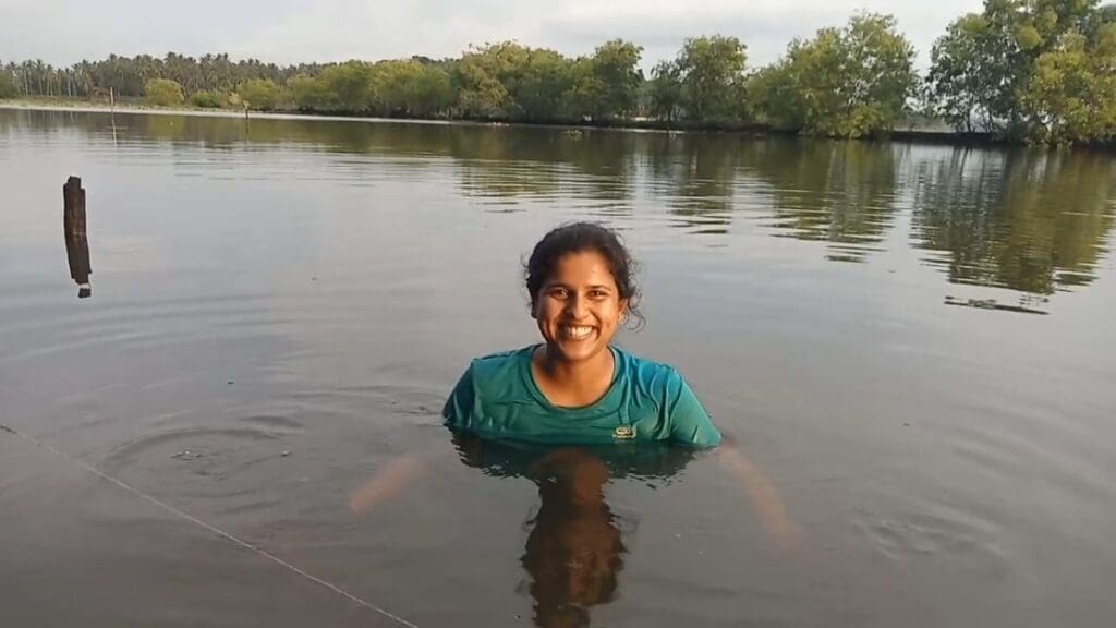 Riya im Vellayani See